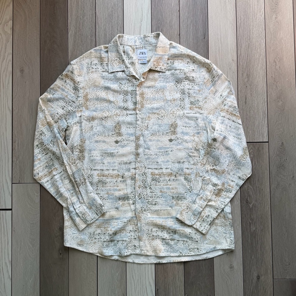 Zara Men's Abstract Print Shirt